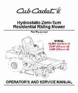 Cub Cadet Lawn Mower 18 5HP Z-Force 42-page_pdf